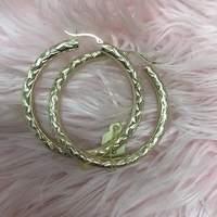 Large Gold Hoops  - Thumbnail 2
