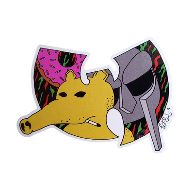 "wu you listening to?" sticker