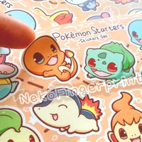 Pokemon Starter Kiss-Cut Sticker Set - Thumbnail 2