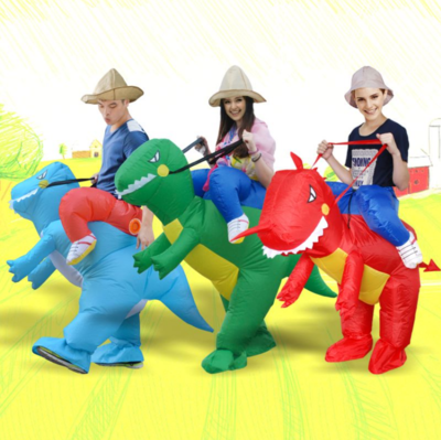 3 Colors Dinosaur Costume Adult Inflatable Costumes Halloween Funny Party Dress Jumpsuit Blown up