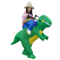 3 Colors Dinosaur Costume Adult Inflatable Costumes Halloween Funny Party Dress Jumpsuit Blown up - Thumbnail 3