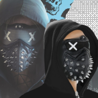 Watch Dogs 2 / WD2 Marcus Holloway Wrench Cosplay Rivet Face Mask Halloween Party Costume Props - Thumbnail 1