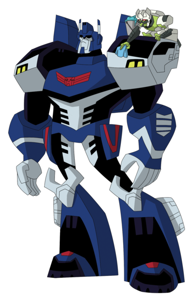 Ultra Magnus with Minimus Ambus Sticker