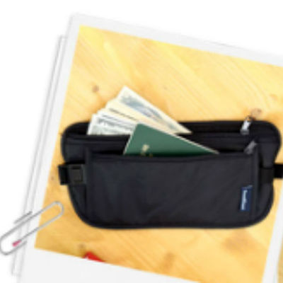 Black color organizer travel convenient multiple use waist bag