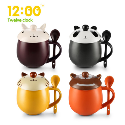 Fashionable cute cartoon creative couple animal ceramic cup