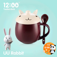 Fashionable cute cartoon creative couple animal ceramic cup - Thumbnail 3