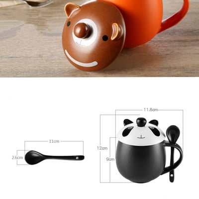Fashionable cute cartoon creative couple animal ceramic cup