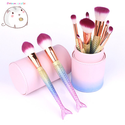 Fashion mermaid 10 blush eye shadow brush brush makeup brush set