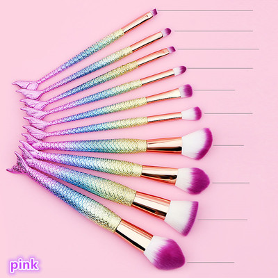 Fashion mermaid 10 blush eye shadow brush brush makeup brush set