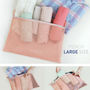 1 Set PEACH COLOR 4 Different Size Travel Packing Mesh Travel Pouch - Thumbnail 1