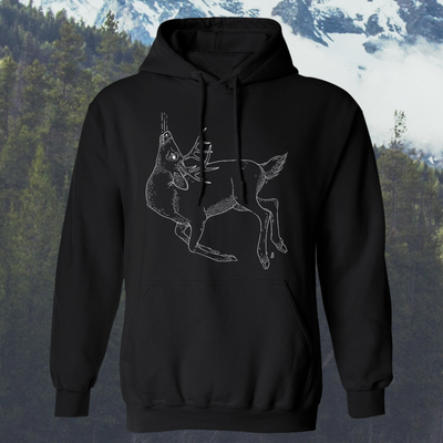 Eulogy for a Deer - Line Art Pullover Hoodie