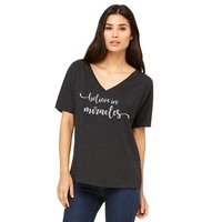 MIRACLES SLOUCHY V-NECK - Thumbnail 1