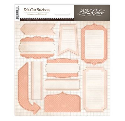 Studio Calico Pink Journalling Labels 6x6"