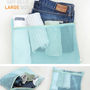 1 Set LAKE BLUE COLOR 4 Different Size Travel Packing Mesh Travel Pouch - Thumbnail 1