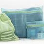 1 Set PEACH & LAKE BLUE COLOR 4 Different Size Travel Packing Mesh Travel Pouch 2 Set - Thumbnail 2