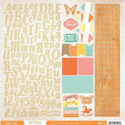 Studio calico heyday letter stickers 12x12"