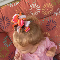 Pumpkin Spice Love Funky Loop Bow - Thumbnail 2