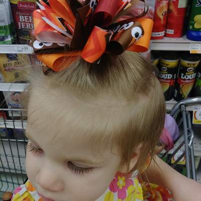 Gobble gobble!!  funky loop bow