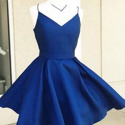 Simple stain homecoming dress,sexy a-line v-neckshort homecoming/party dress