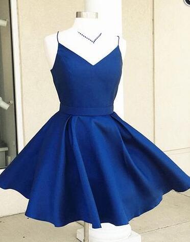 Simple Stain Homecoming Dress,Sexy A-Line V-NeckShort Homecoming/Party Dress