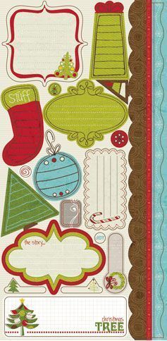 Crate Paper North Pole Journal Cardstock Stickers 6x12"