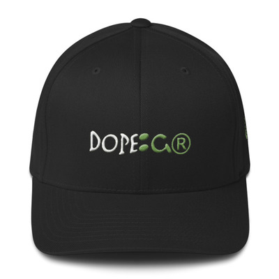 Kiki green dope goods logo structured twill cap