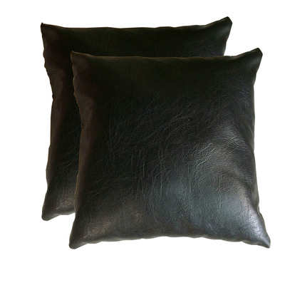 16" faux leather couch pillow sofa throw pillow cushion covers complete pillow