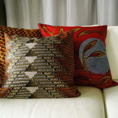 16" african wax print ankara throw pillow sofa couch pillow complete pillow