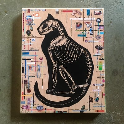 "the narcissist" 8x10" print on wood