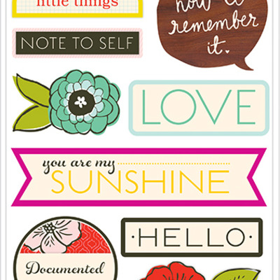 Soho garden midtown chipboard dimensional stickers 6x12"