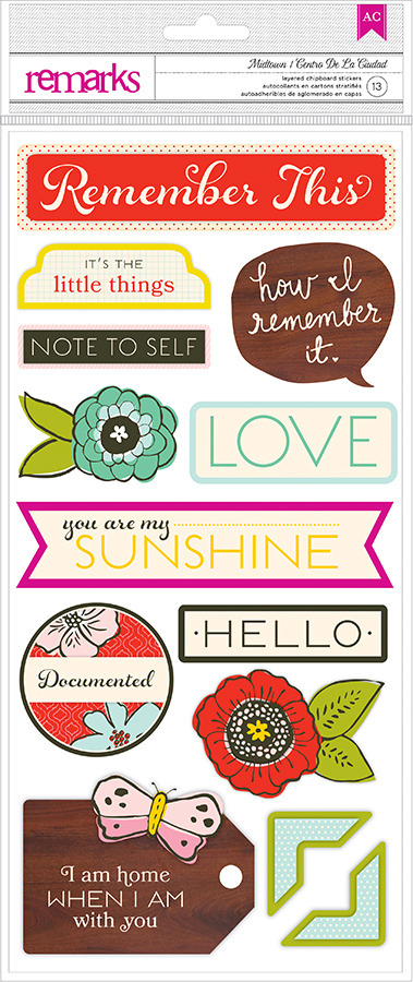 SoHo Garden Midtown Chipboard Dimensional Stickers 6x12"