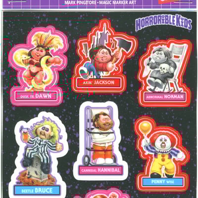 Horrorible kids sticker sheet pack - no. 1