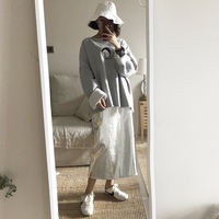 Silver metallic medium skirt - Thumbnail 1