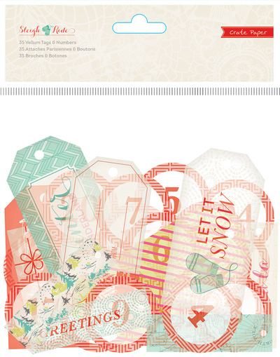 Studio Calico Sleigh Ride Vellum Tags 35pcs