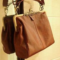 Chic PU Leather Vintage Design Handbag - Thumbnail 2