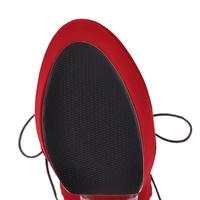 Red Lace up Platform High Heel Boots - Thumbnail 2