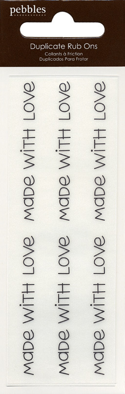 Pebbles With Love Rub-On Transfers