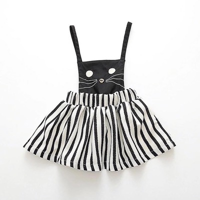 Black cat suspender dress