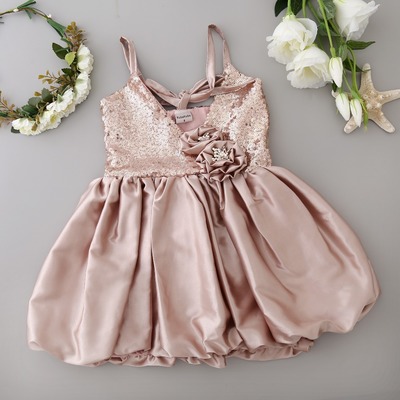 Sarah mauve holiday sparkle dress