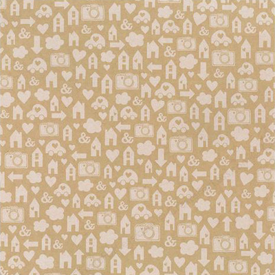 Amy tangerine around town paper 12x12"