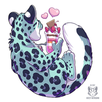 Snow Leopard Parfait Keychain - Thumbnail 3