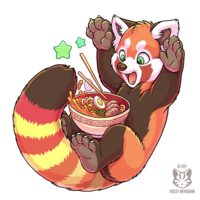 Red Panda Ramen Keychain - Thumbnail 2