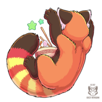 Red Panda Ramen Keychain - Thumbnail 3