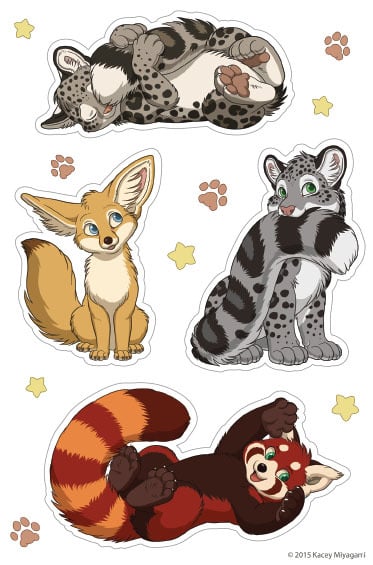 Cute Fluffs Sticker Sheet A
