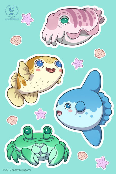 Sea Creatures Sticker Sheet B