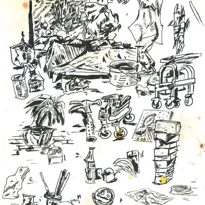 Still life with grease