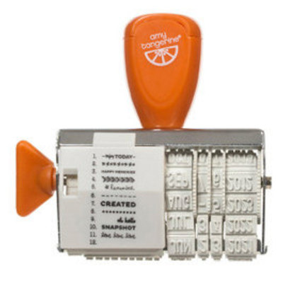 Amy tangerine ready set go today roller date stamp