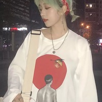 Japan flag and crane long sleeve t-shirt - Thumbnail 2