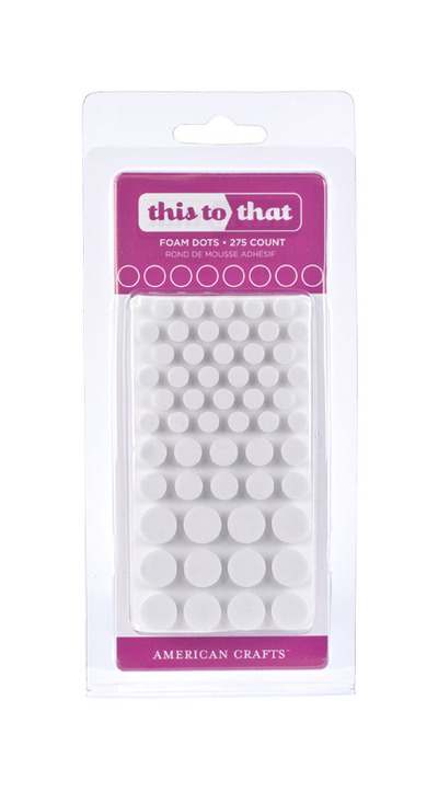 American Crafts Adhesive Circle Foam Tabs 275ct