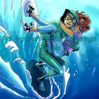 Print: On a Wave and a Prayer (Holo) - Thumbnail 1